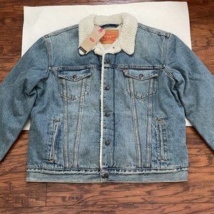 Levi's Mens Denim Sherpa Trucker Jacket M